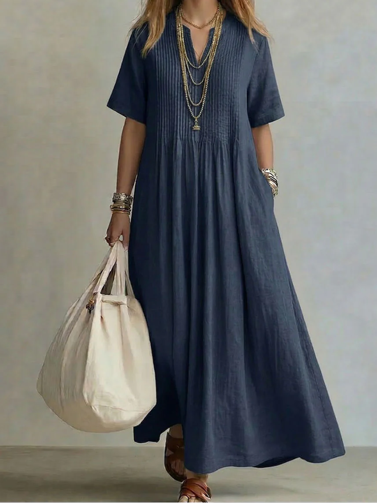 Delia | Abito Plissé Fluente ed Elegante