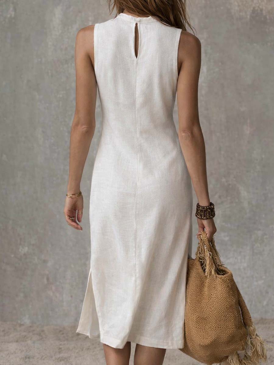 Chiara | Abito midi in lino