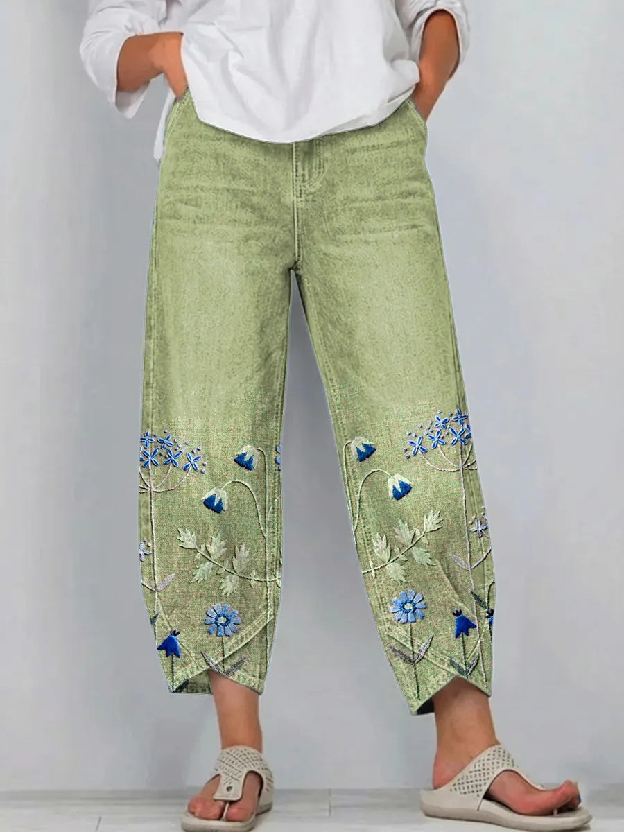 Chiara | Pantaloni Ricamati Casual Chic