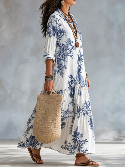 Fiamma | Abito maxi floreale