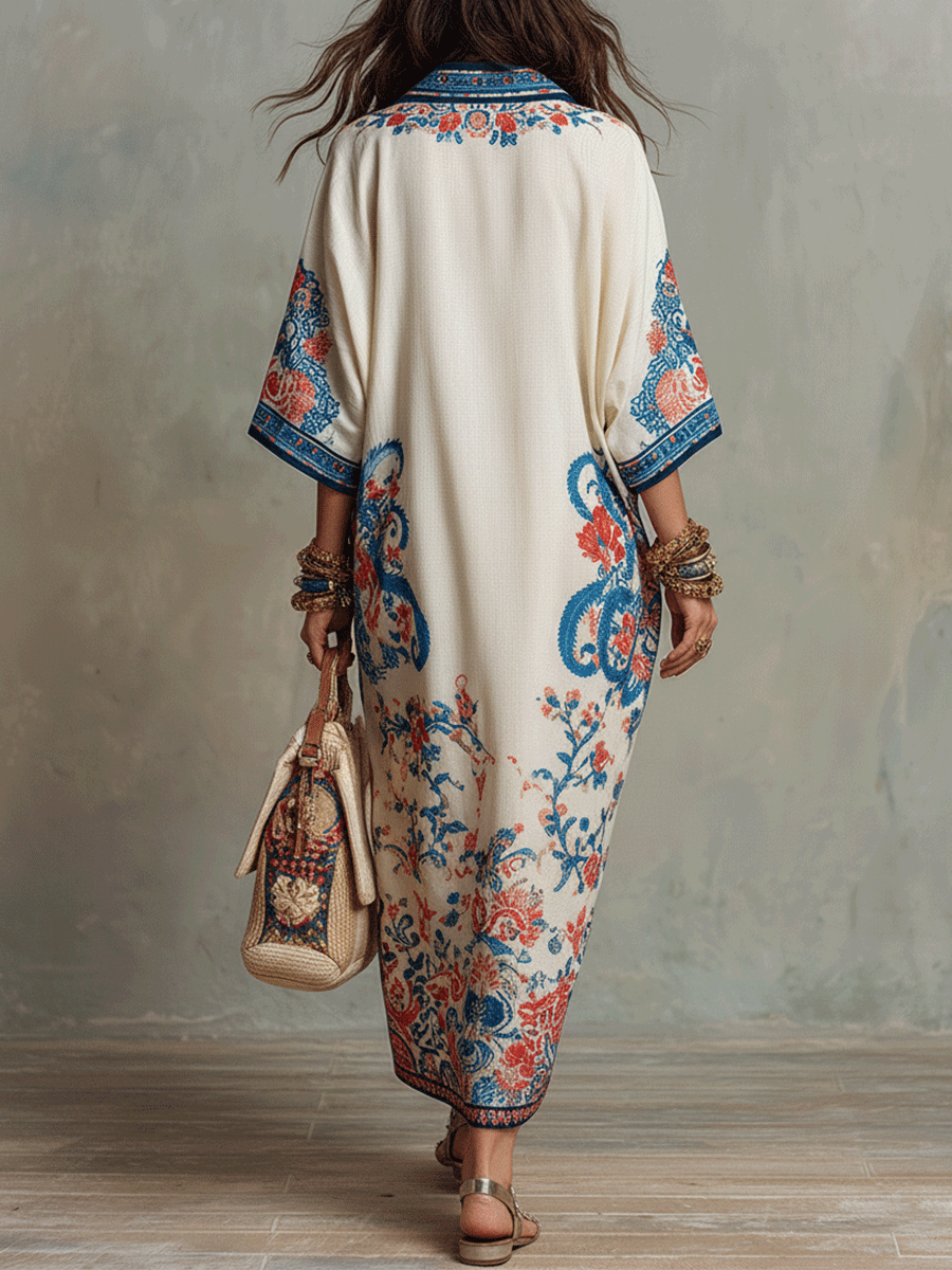 Isadora | Kaftan midi paisley