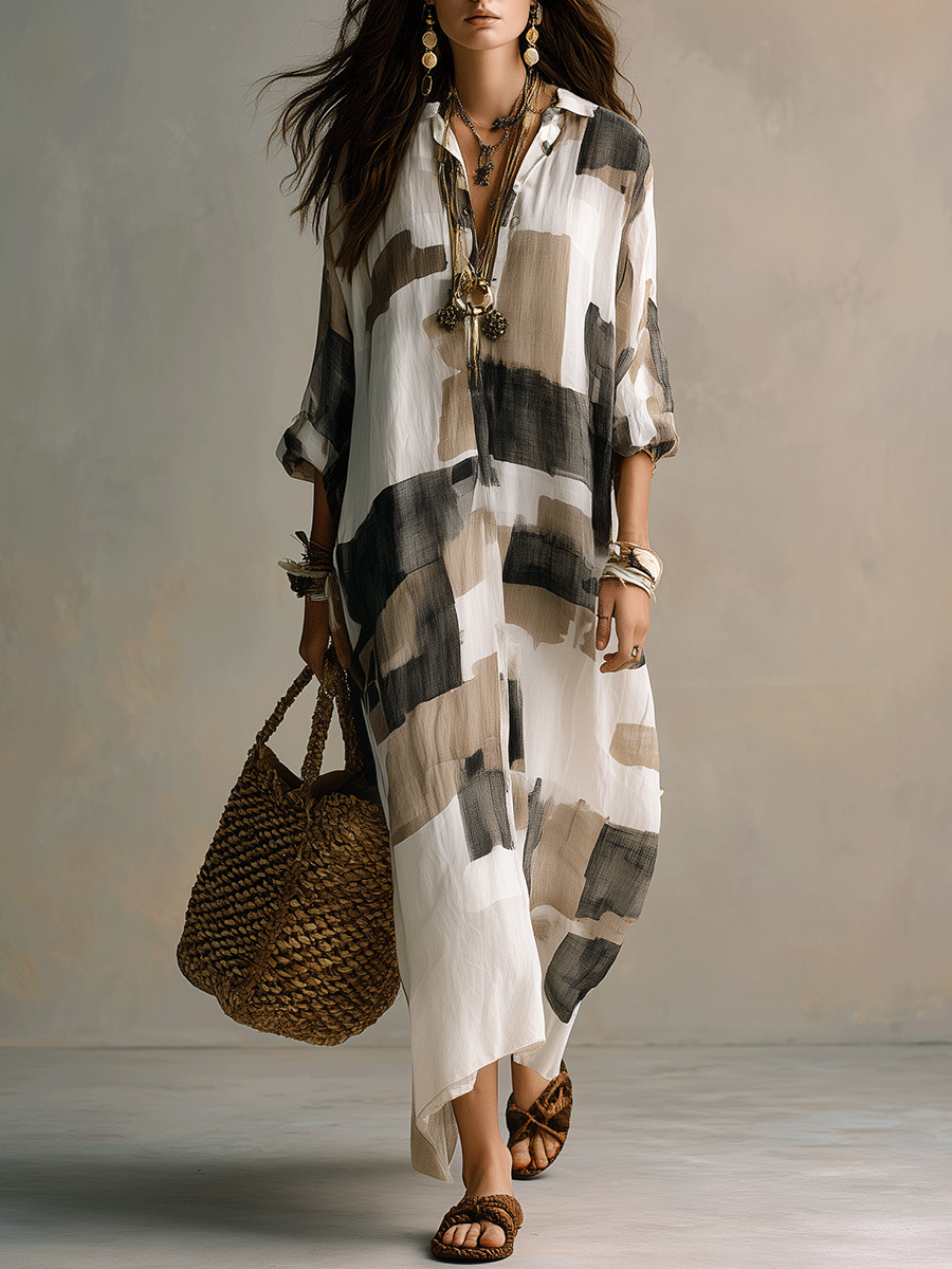 Allegra | Abito maxi boho stampato
