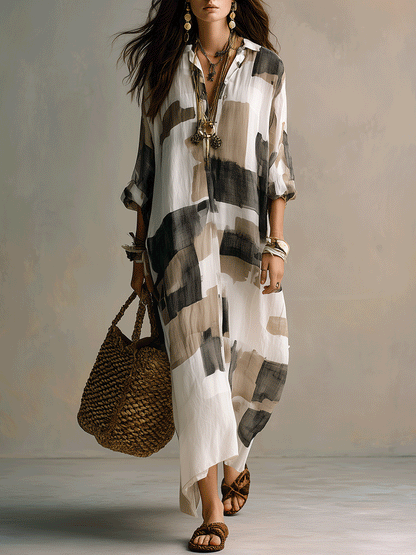 Allegra | Abito maxi boho stampato