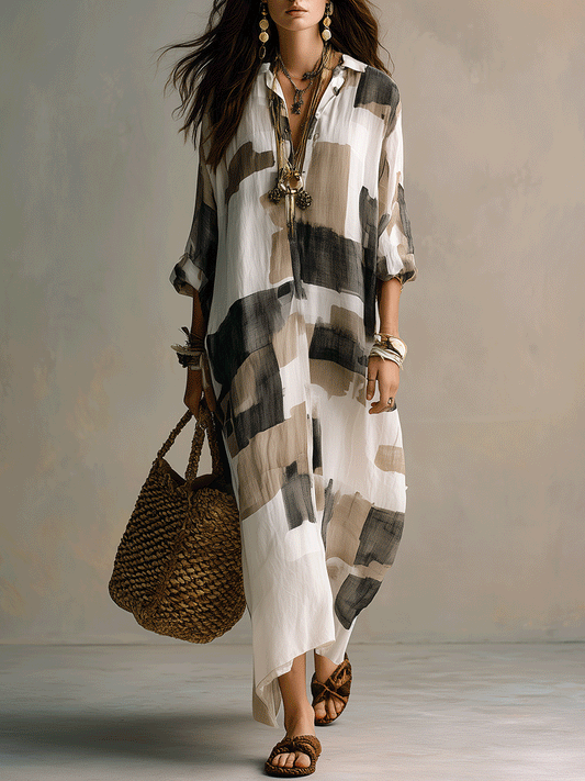 Allegra | Abito maxi boho stampato