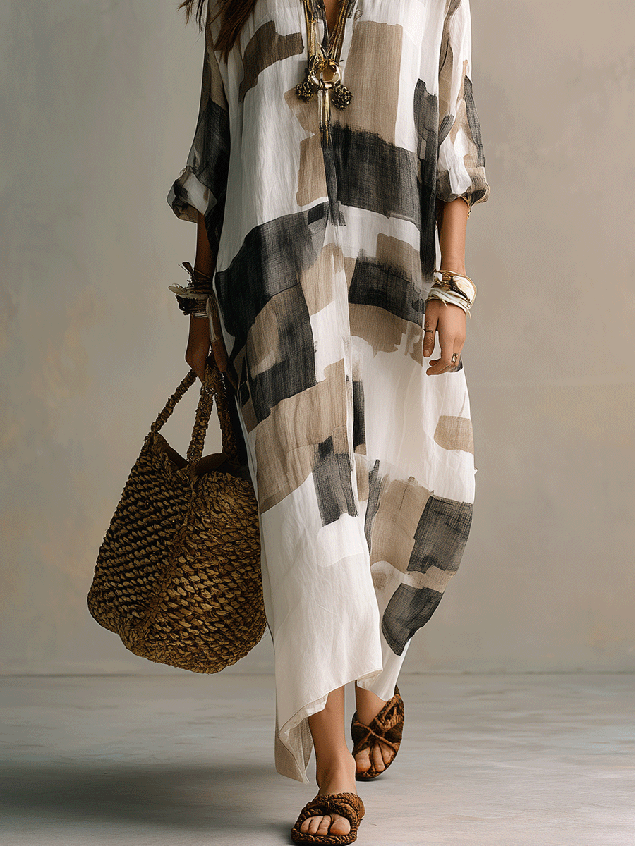 Allegra | Abito maxi boho stampato