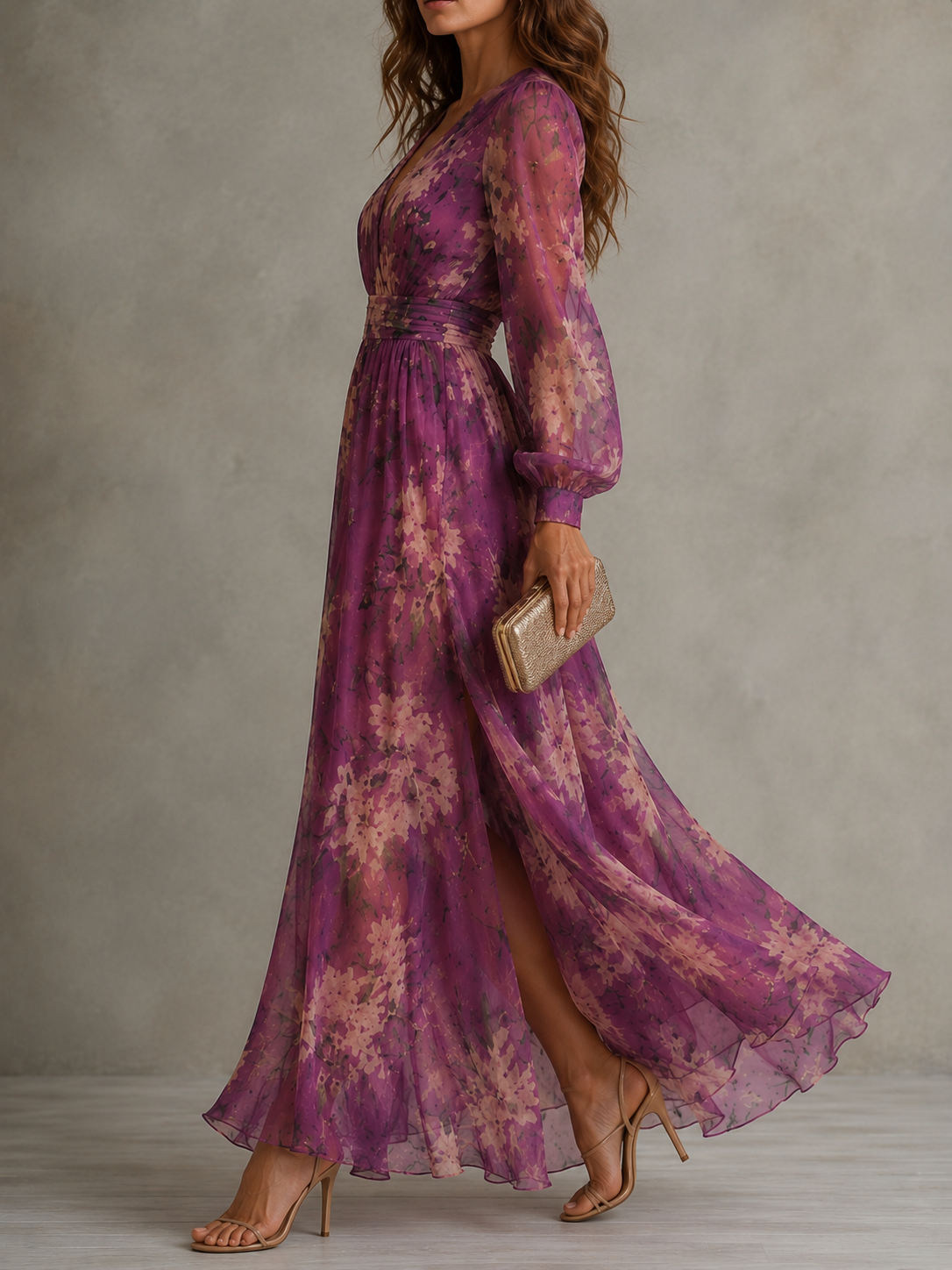 Rosalia | Elegante maxi abito a fiori