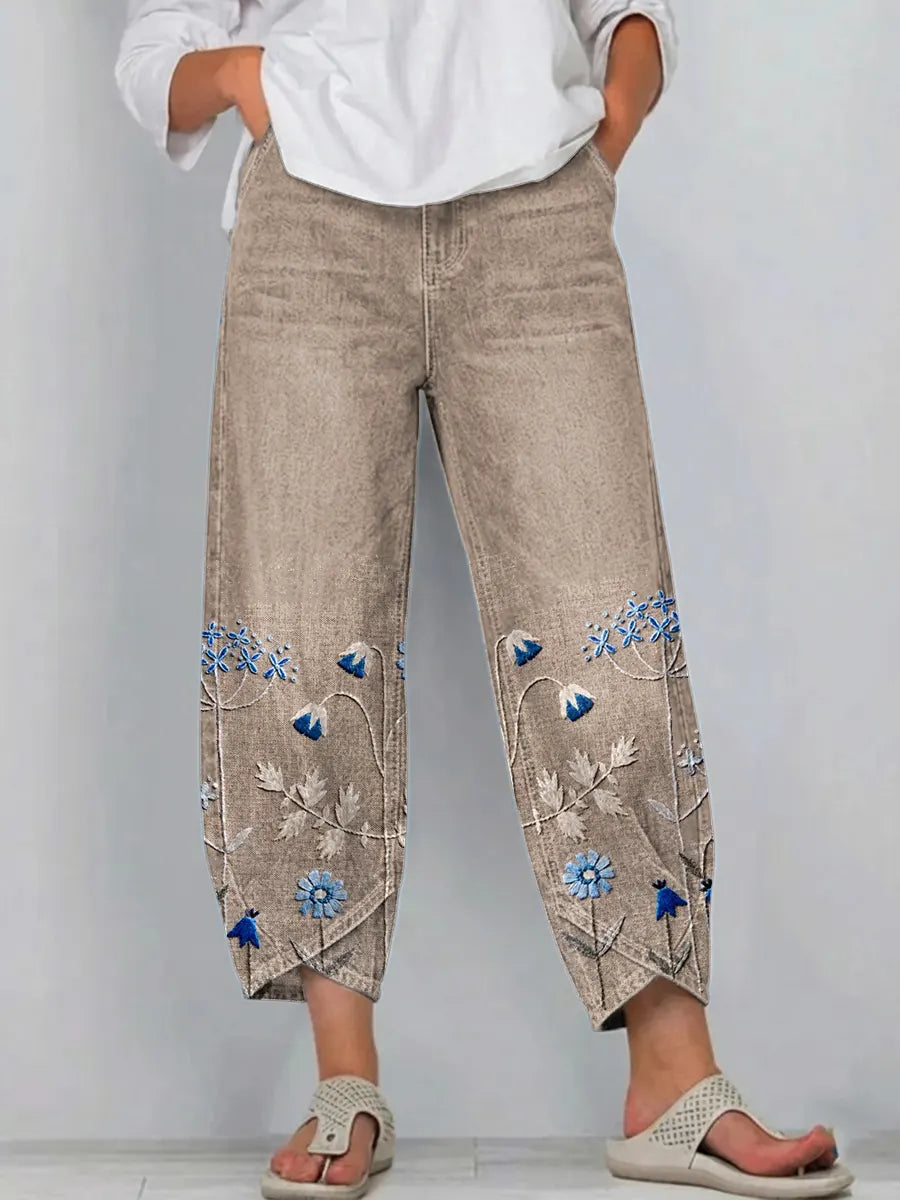 Chiara | Pantaloni Ricamati Casual Chic