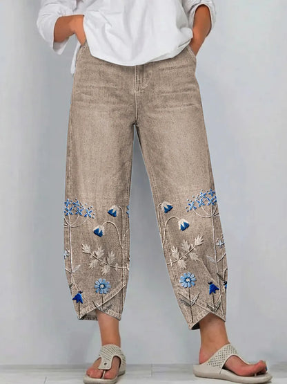 Chiara | Pantaloni Ricamati Casual Chic