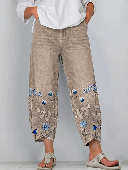 Chiara | Pantaloni Ricamati Casual Chic