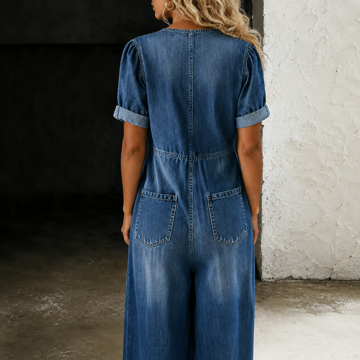 Mirela | Tuta Denim a Gamba Larga