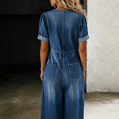 Mirela | Tuta Denim a Gamba Larga