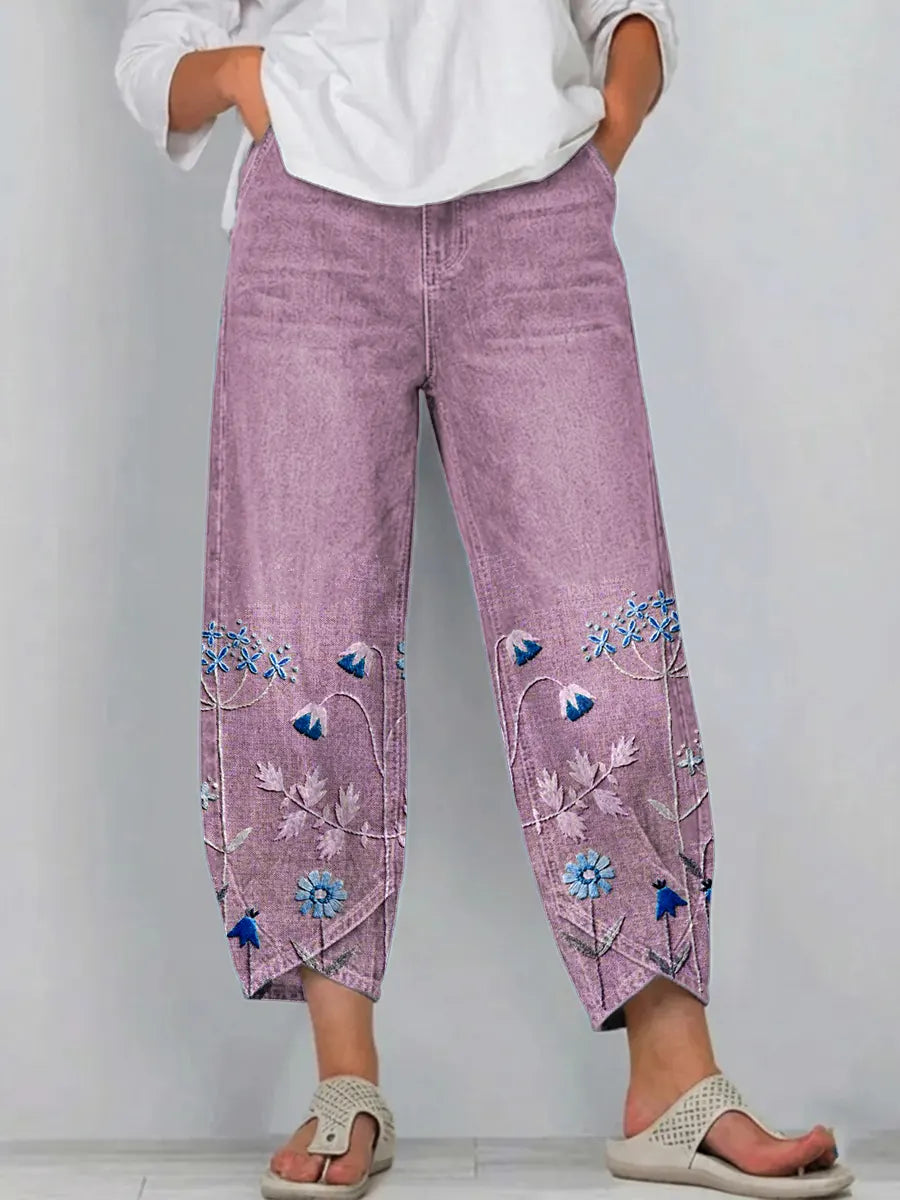 Chiara | Pantaloni Ricamati Casual Chic