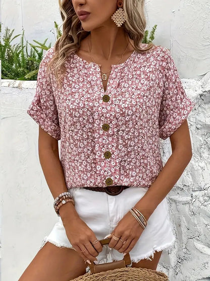 Jelena | Top floreale estivo elegante