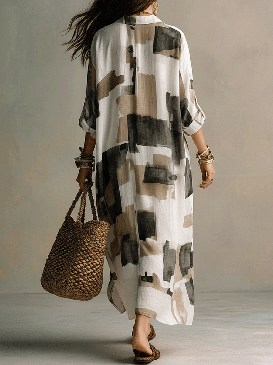 Allegra | Abito maxi boho stampato