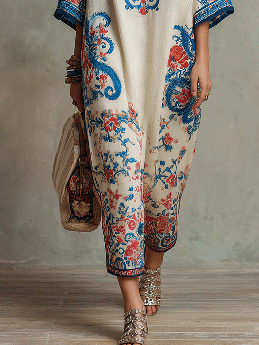 Isadora | Kaftan midi paisley