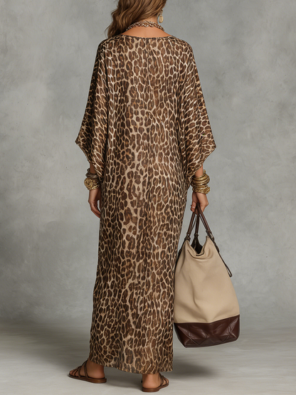 Leonora | Abito maxi leopardato