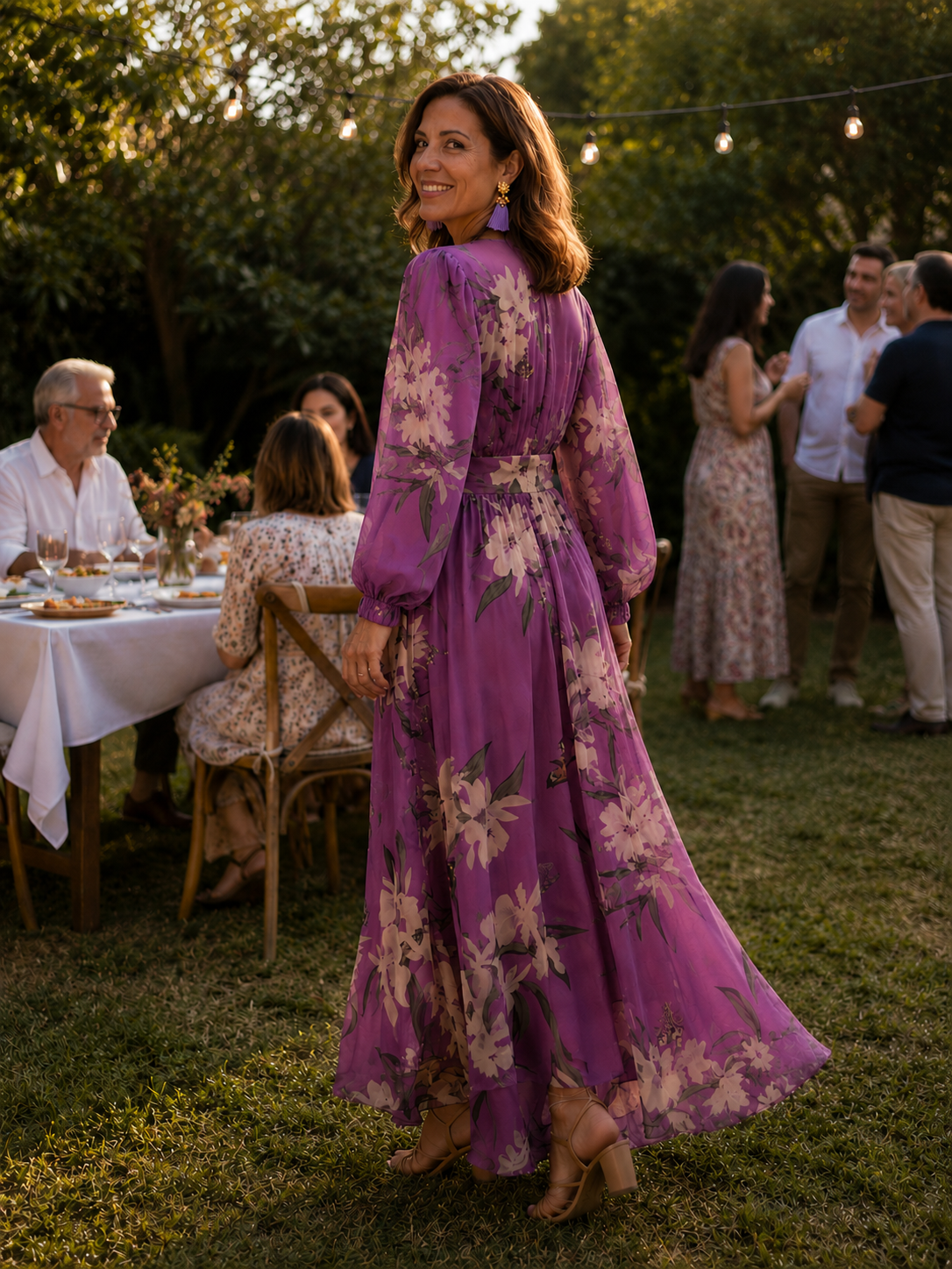 Rosalia | Elegante maxi abito a fiori