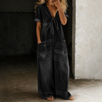 Mirela | Tuta Denim a Gamba Larga