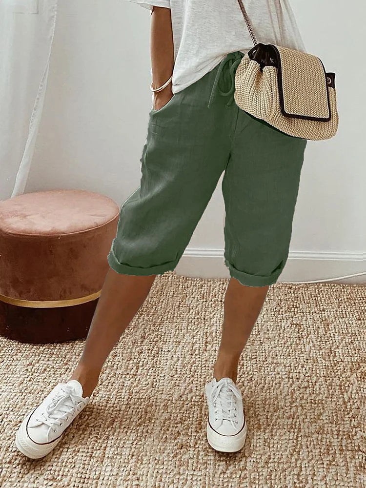 Elisa | Pantaloncini da donna in cotone e lino
