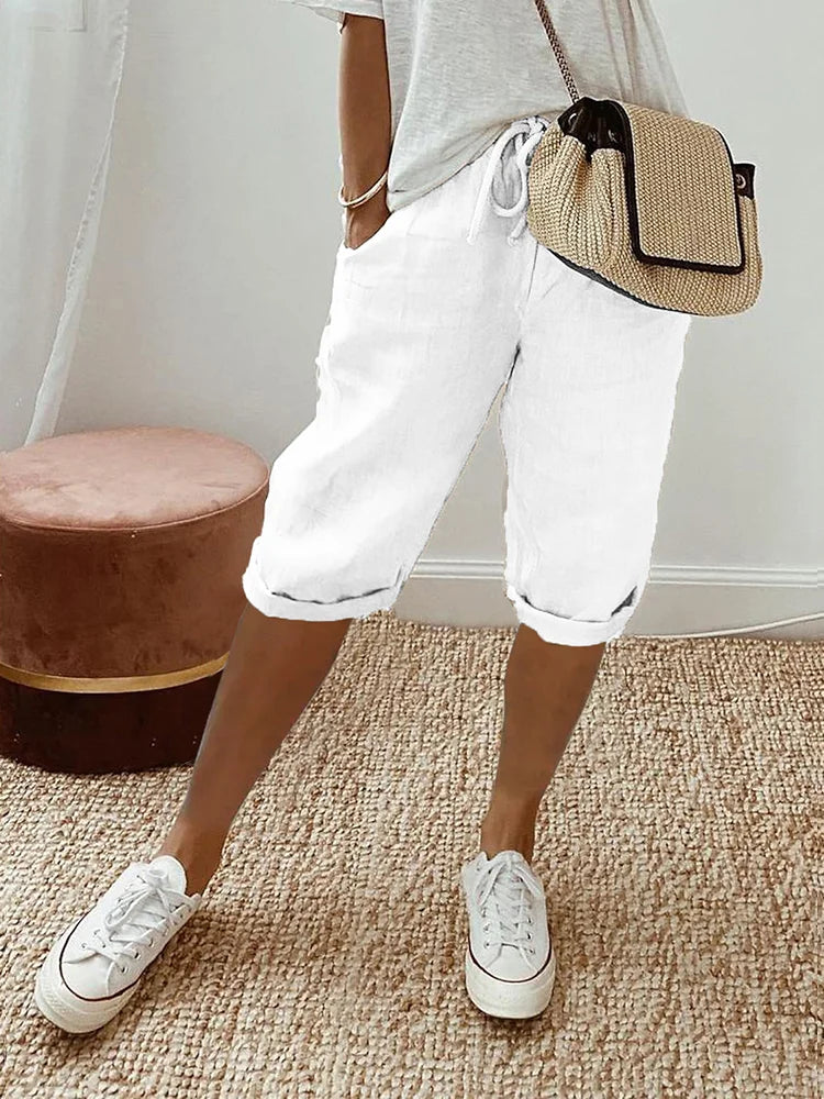 Elisa | Pantaloncini da donna in cotone e lino