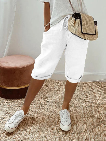 Elisa | Pantaloncini da donna in cotone e lino