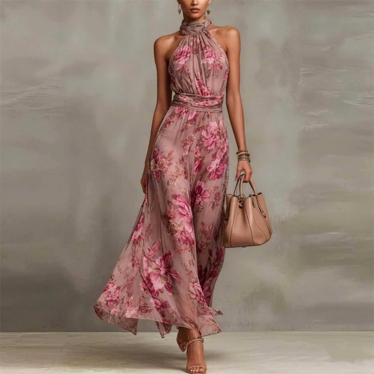 Camilla | Elegante abito lungo a fiori