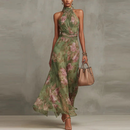 Camilla | Elegante abito lungo a fiori