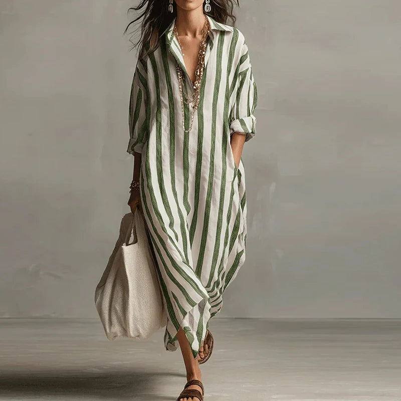 Eliana | Abito Maxi a Righe