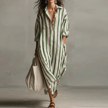Eliana | Abito Maxi a Righe