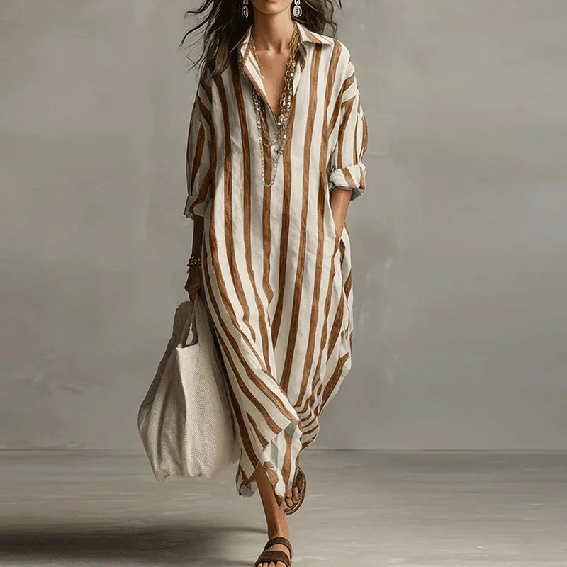 Eliana | Abito Maxi a Righe