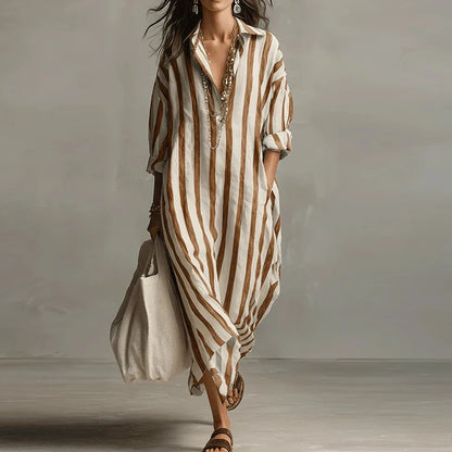 Eliana | Abito Maxi a Righe