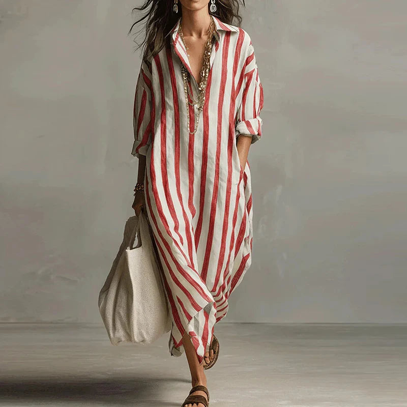 Eliana | Abito Maxi a Righe