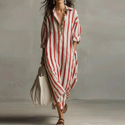 Eliana | Abito Maxi a Righe