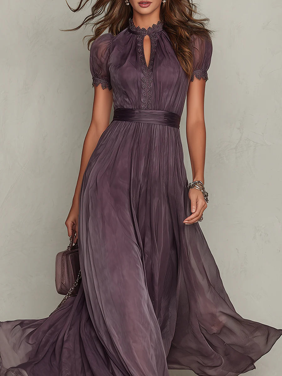 Sonia | Abito lungo elegante in chiffon vintage