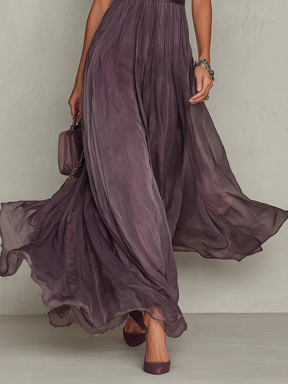Sonia | Abito lungo elegante in chiffon vintage