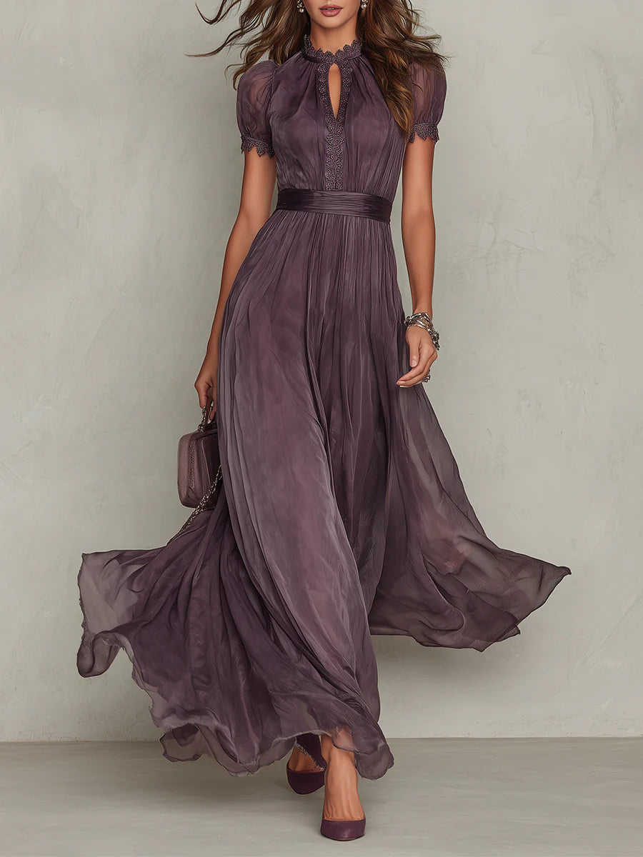 Sonia | Abito lungo elegante in chiffon vintage