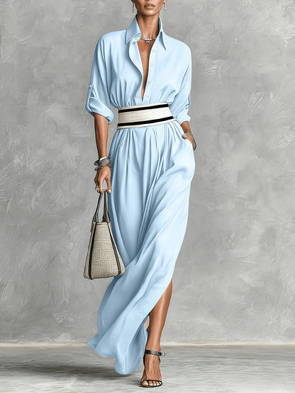 Fiora | Abito Camicia Elegante