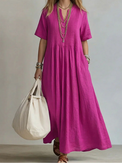 Delia | Abito Plissé Fluente ed Elegante