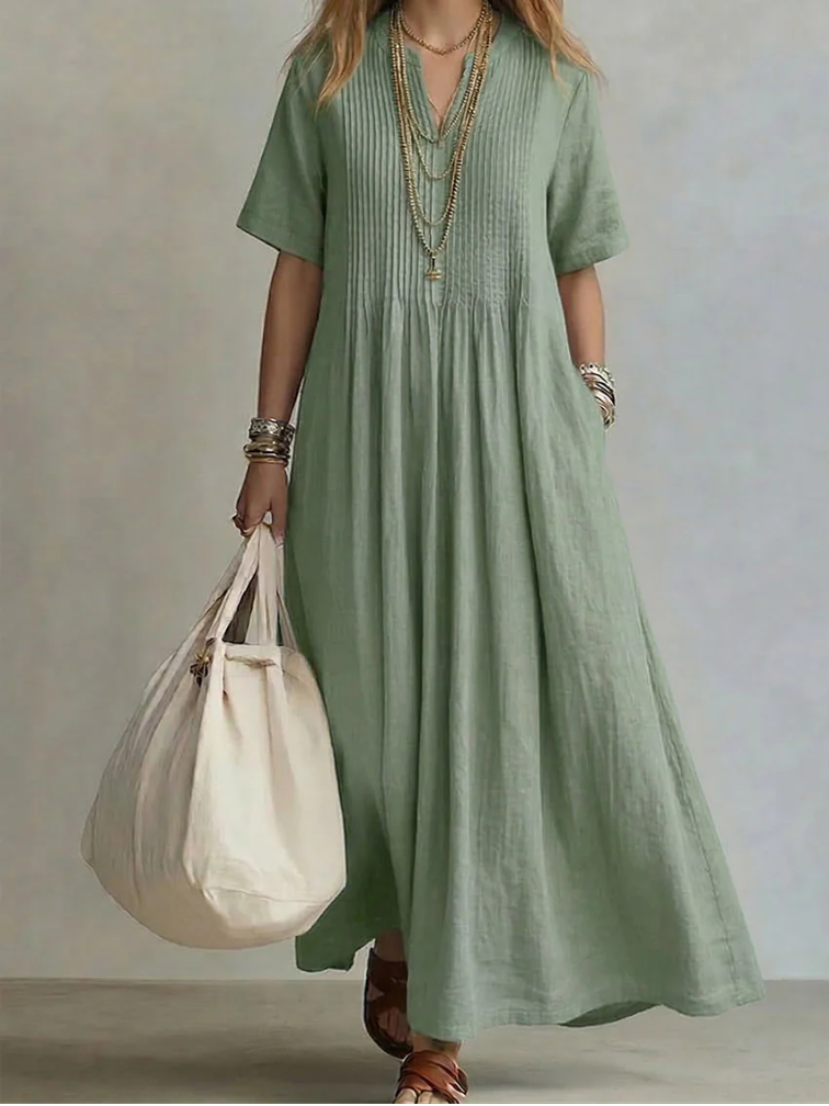 Delia | Abito Plissé Fluente ed Elegante