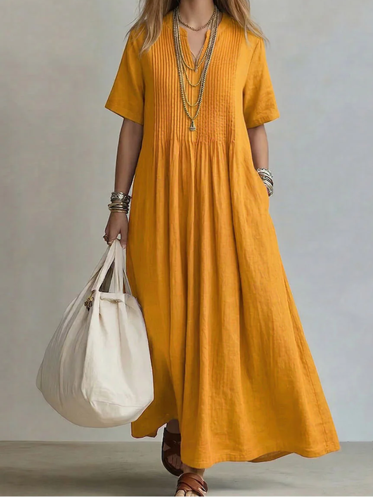 Delia | Abito Plissé Fluente ed Elegante