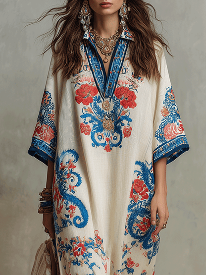 Isadora | Kaftan midi paisley