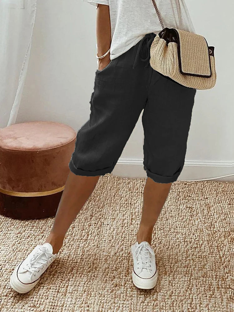 Elisa | Pantaloncini da donna in cotone e lino