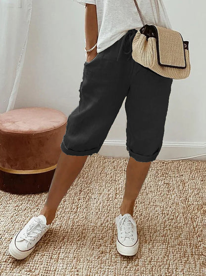 Elisa | Pantaloncini da donna in cotone e lino