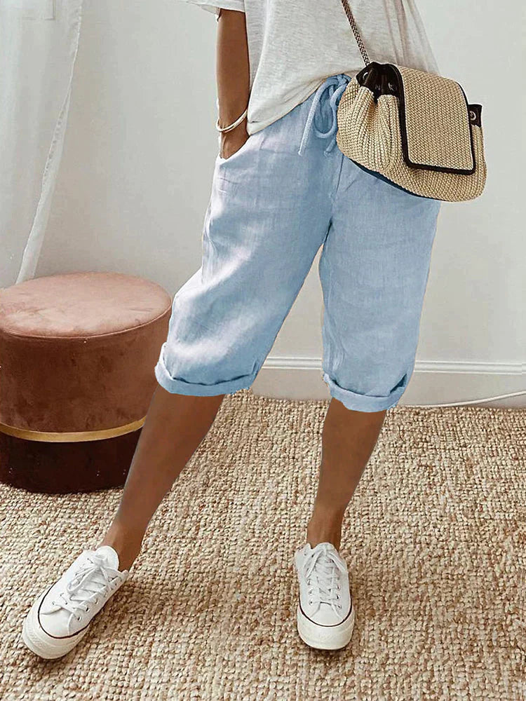 Elisa | Pantaloncini da donna in cotone e lino